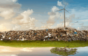 landfill and wind mill
